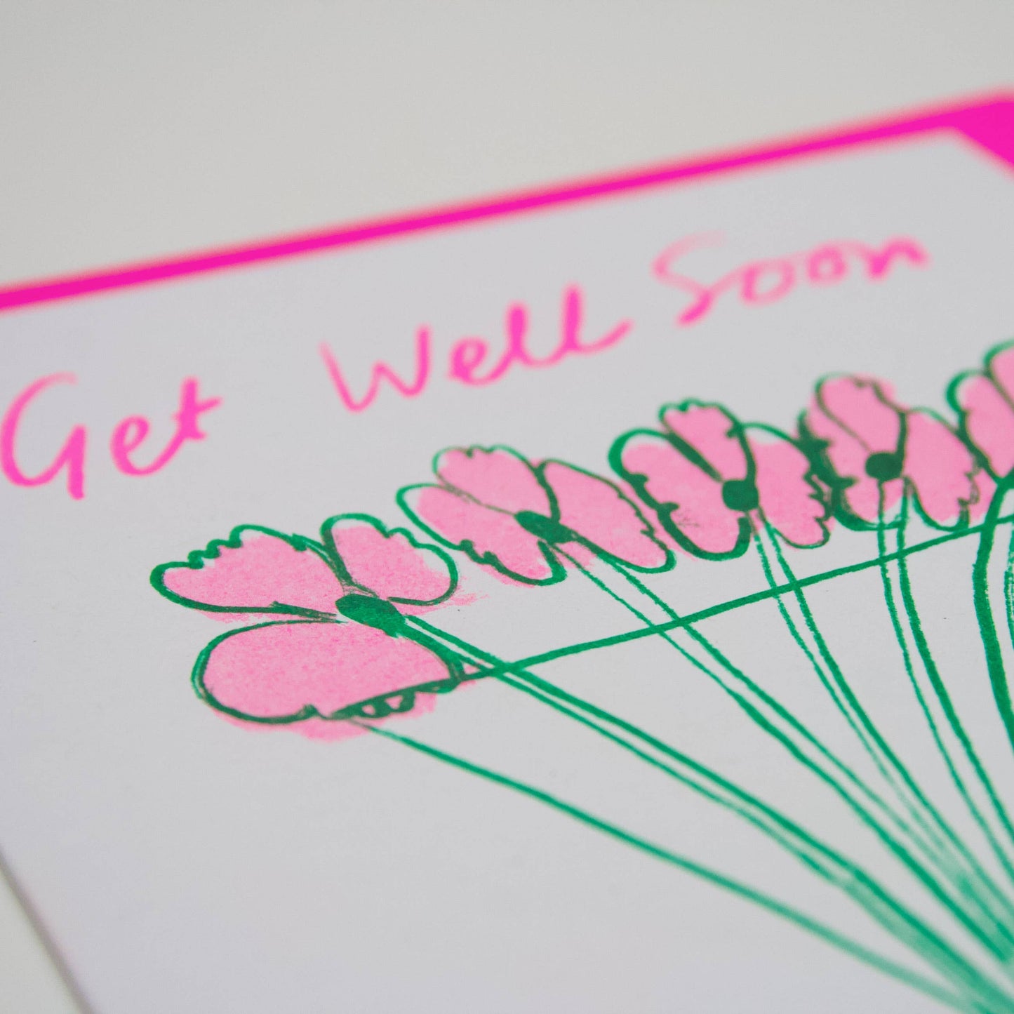 'Get Well Soon' Card | Risograph Printed | Sympathy Card