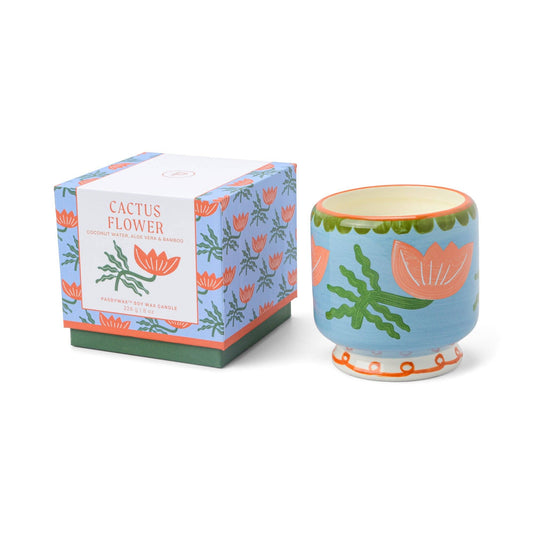 Flower Ceramic Candle - Cactus Flower