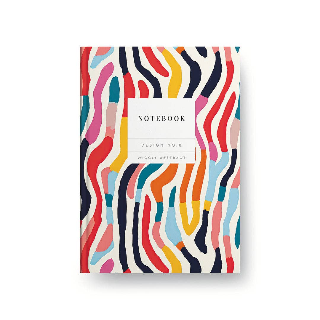 Kaleido No.8 Wiggly Abstract Hardback Notebook (10580)