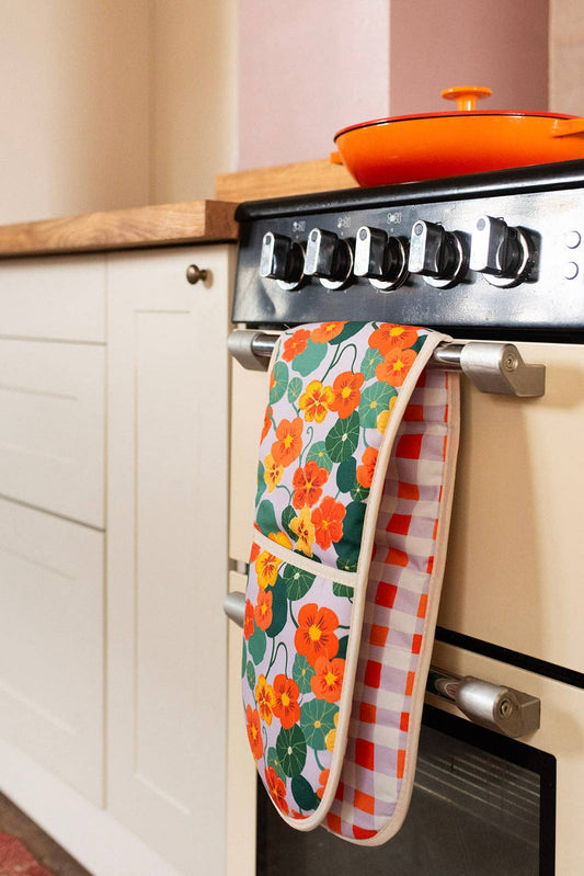 Nasturtiums Organic Cotton Oven Gloves
