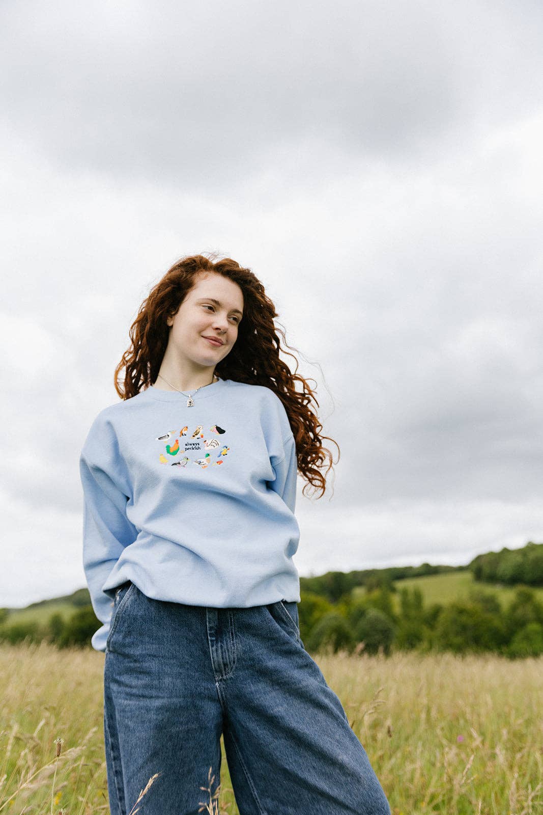 Always Peckish Embroidered Sweatshirt