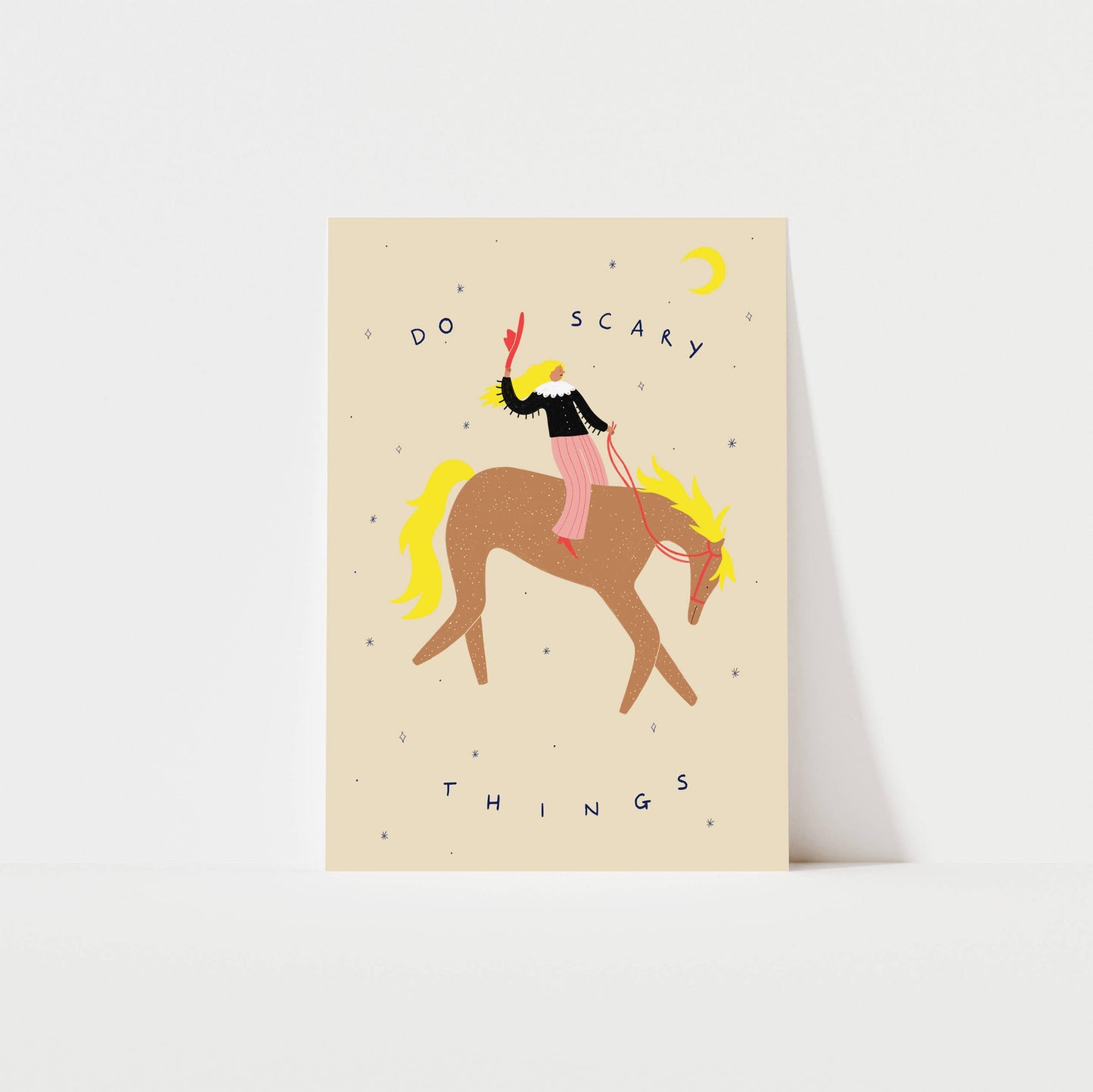 Do Scary Things, Cowgirl Art Print