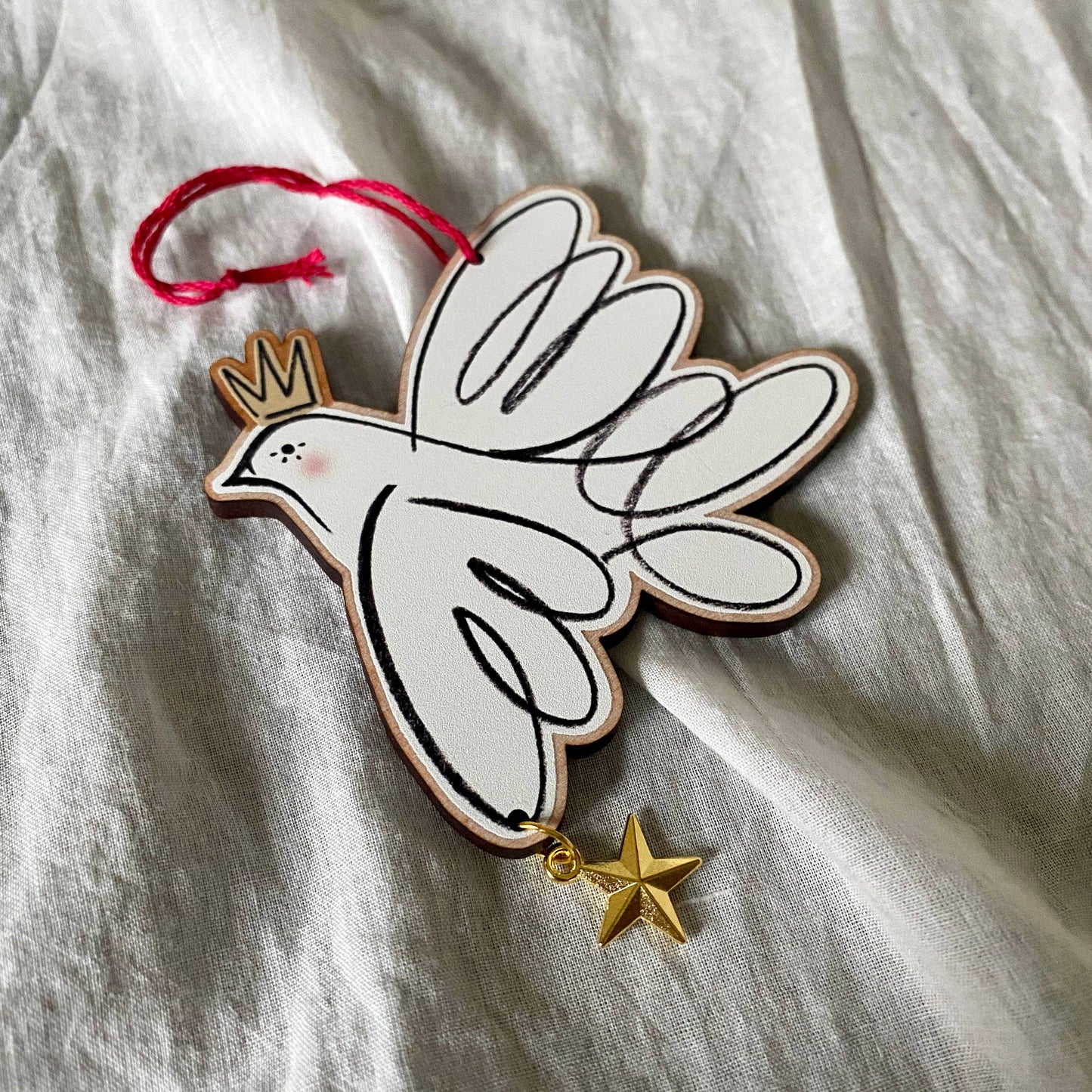 Peace Dove Wooden Decoration