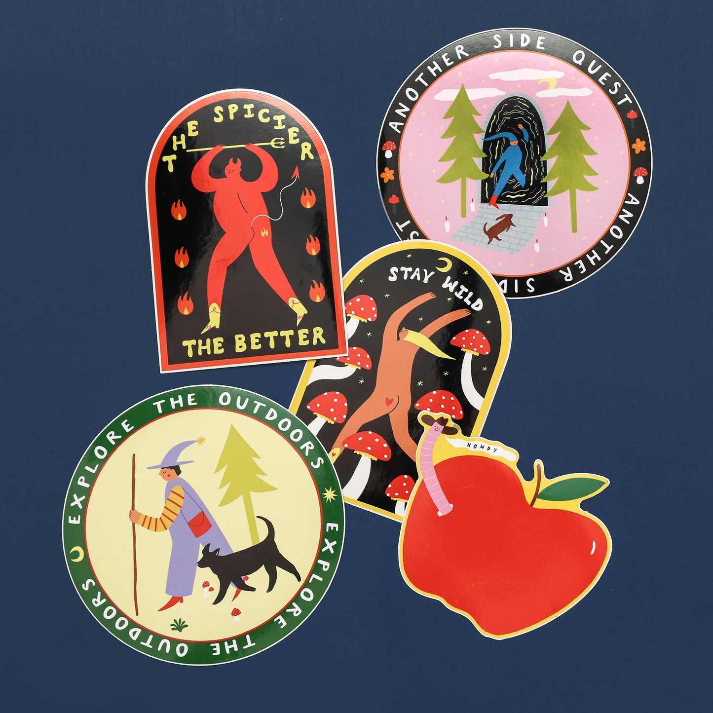 Stay Wild Mushroom Vinyl Sticker