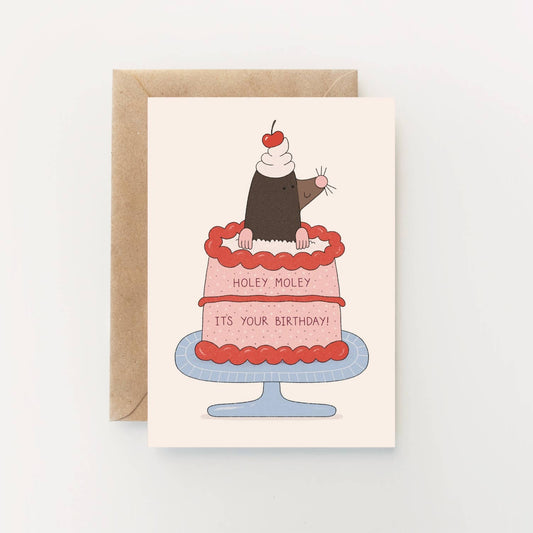 'Holey Moley It's Your Birthday' Greetings Card