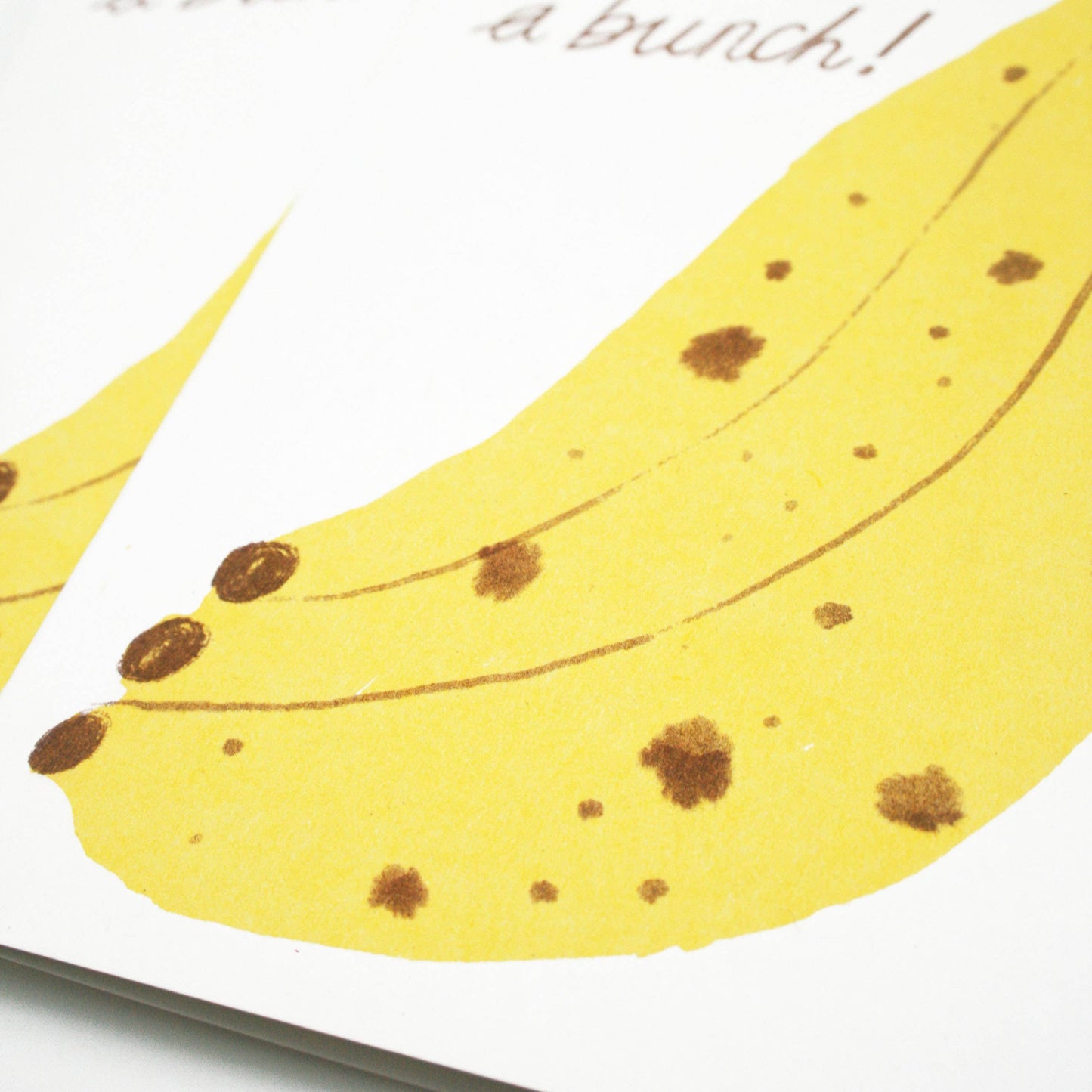 'Thanks A Bunch' card | Risograph Printed | Thank you card
