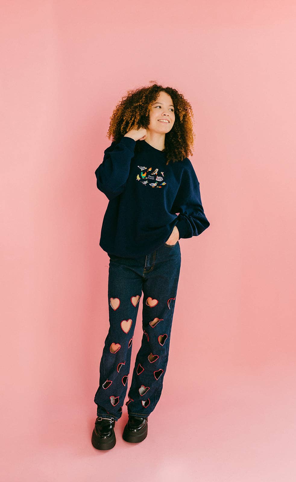 Always Peckish Embroidered Sweatshirt