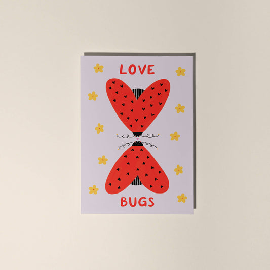 Love Bugs Card | Love Card | Valentine's Day | Ladybirds