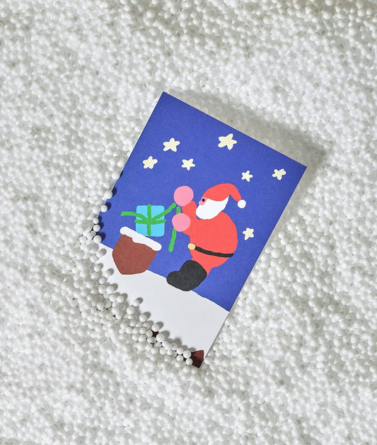 Santa Present Drop Holiday Greeting Card