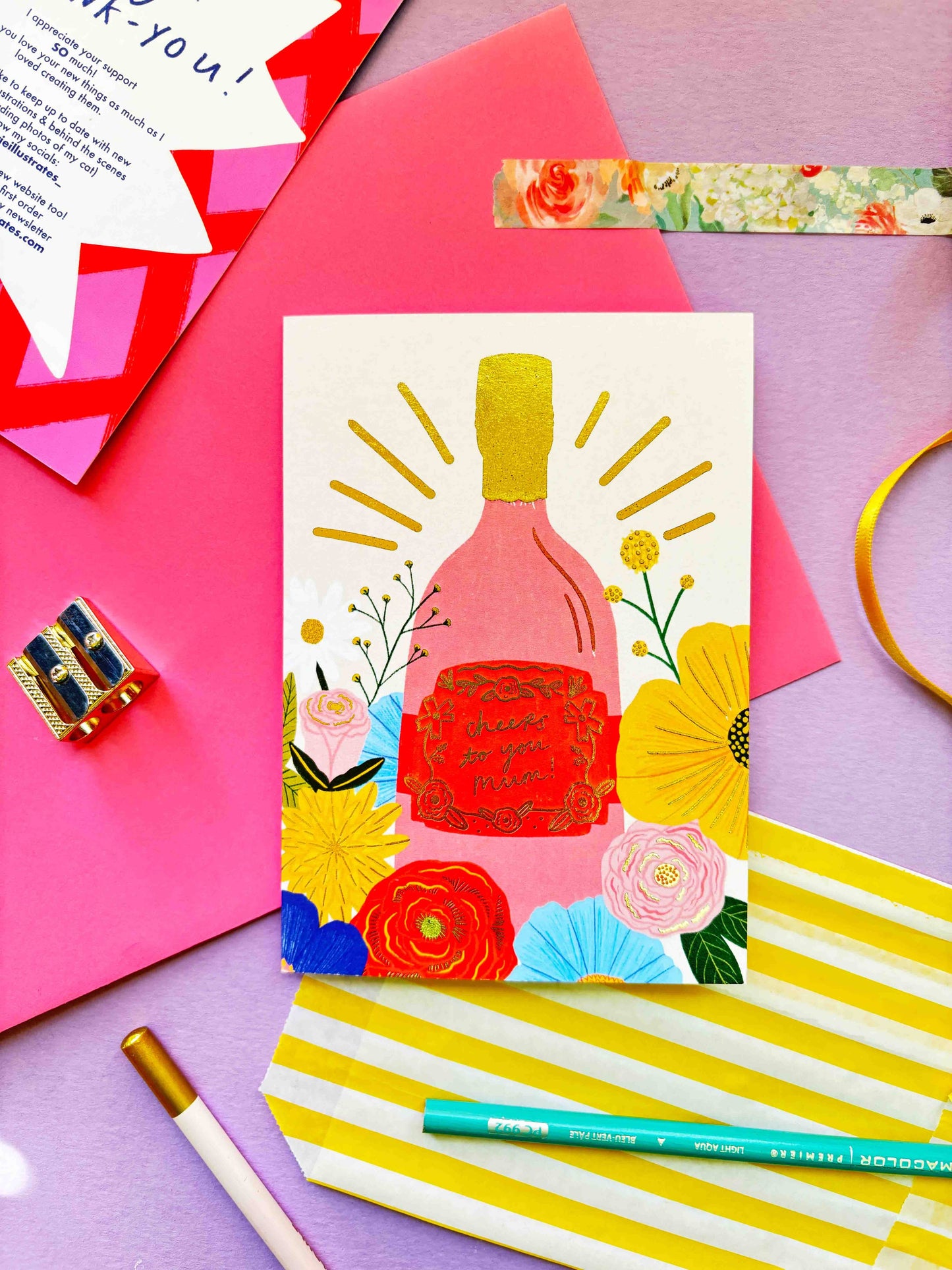 Cheers To You Mum Greeting Card