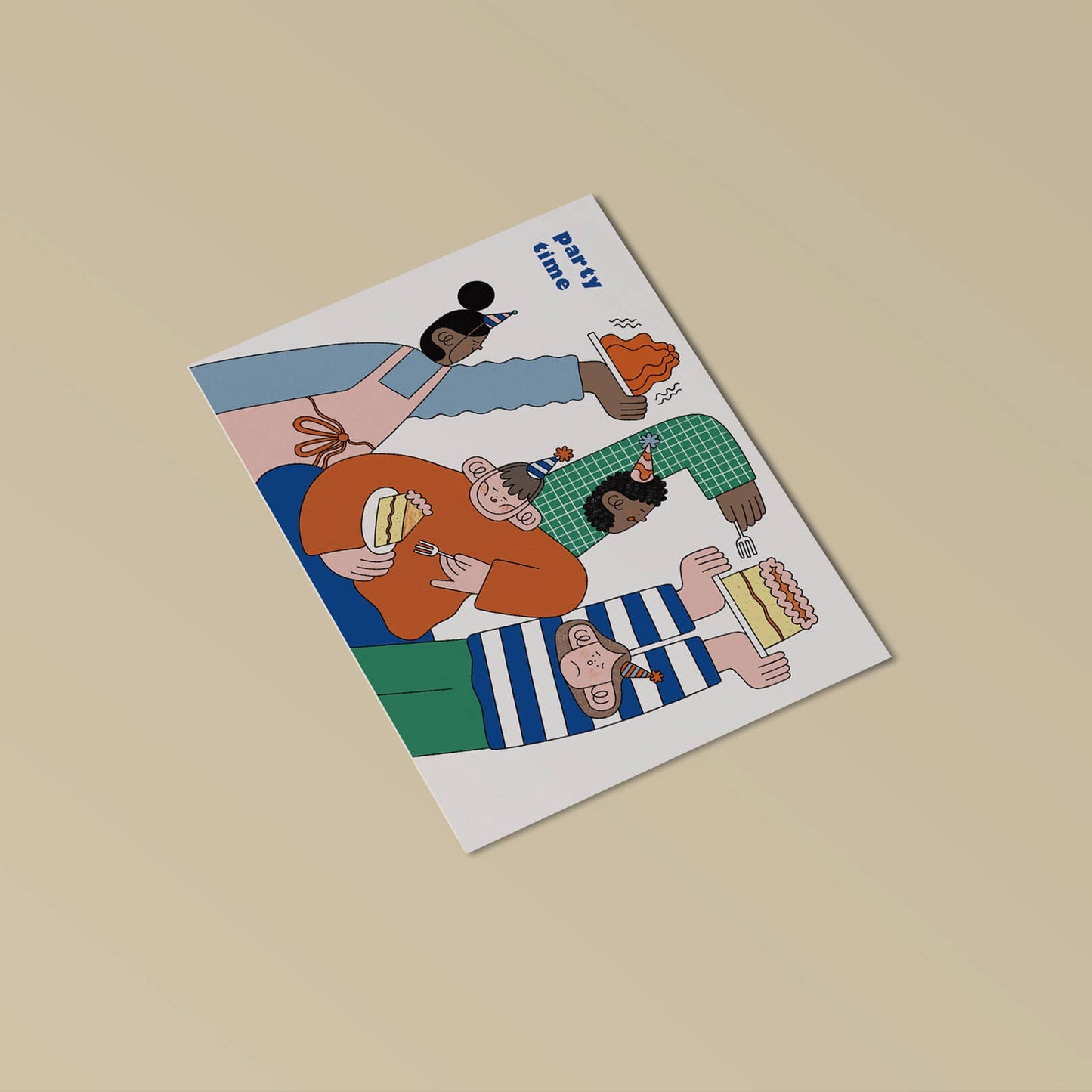 'Party Time' Greetings Card