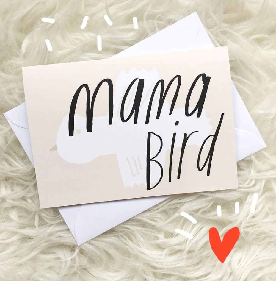 Mama Bird eco friendly greeting card by Nicola Rowlands