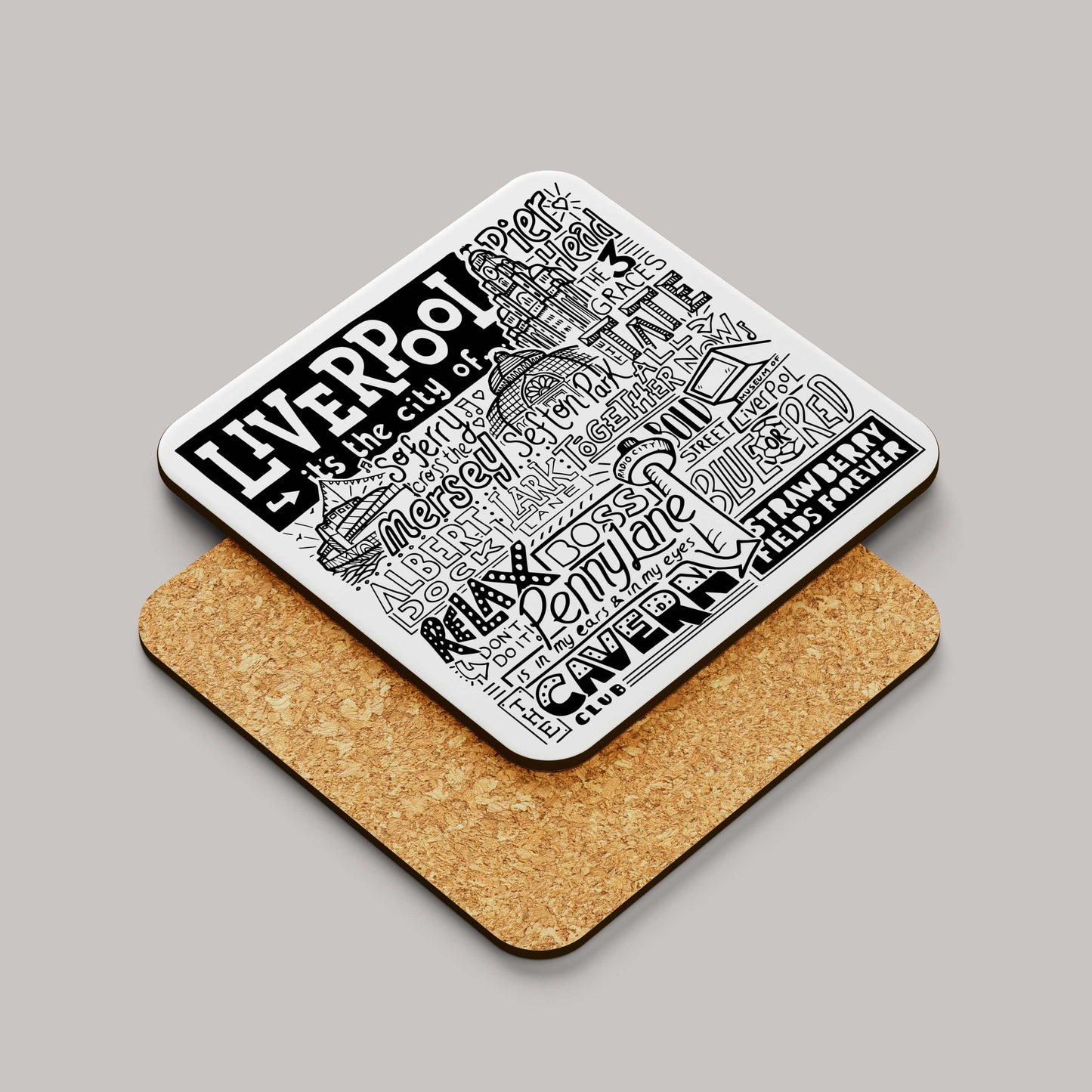 Liverpool Landmarks Square Coaster