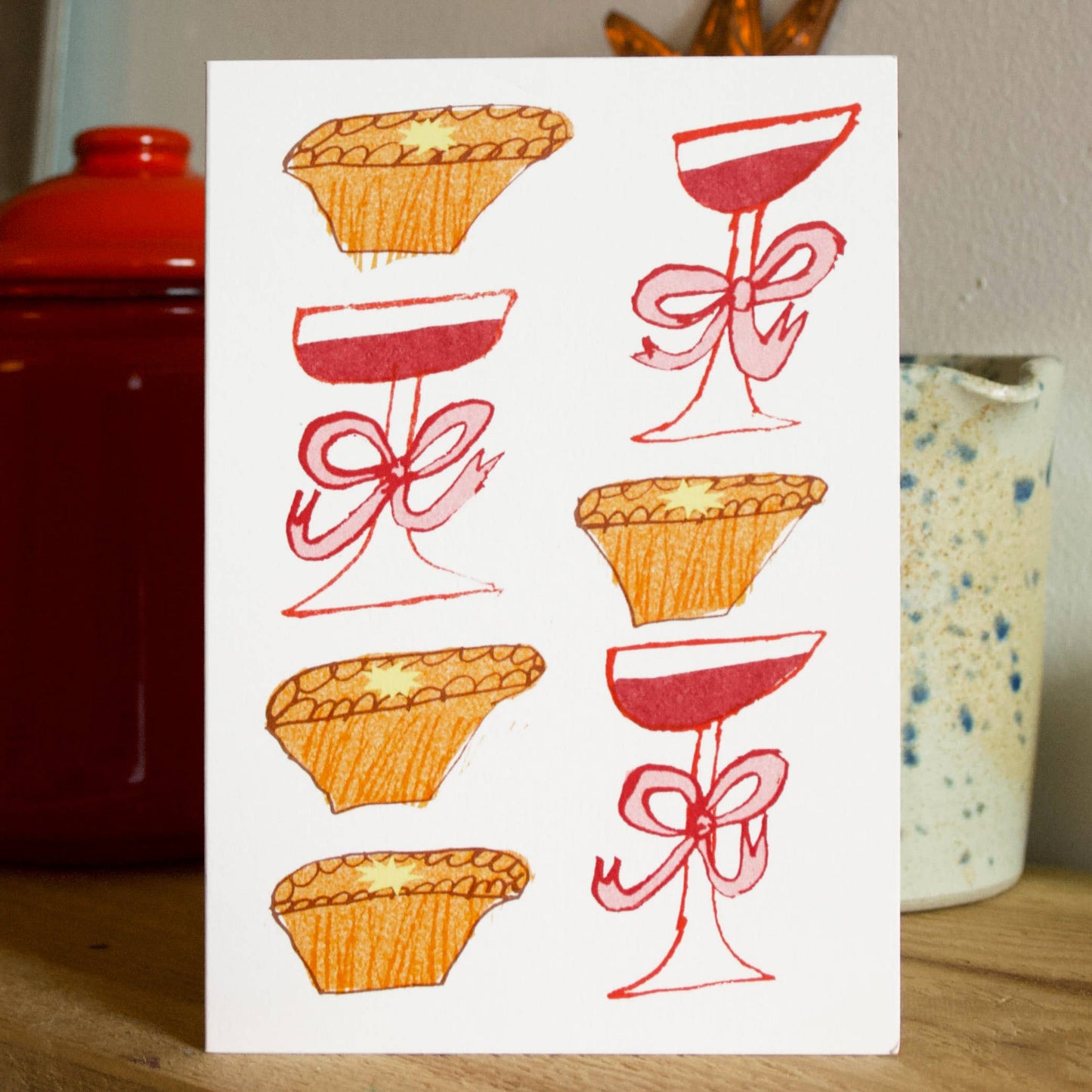 Mince Pies & Mulled Wine Christmas Card | Winter