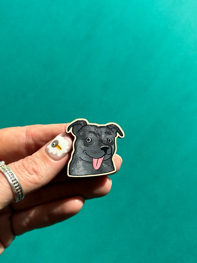 Wooden Dog Pins by Fernandes Makes