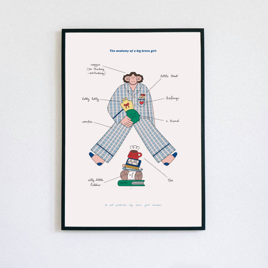 'Anatomy of a Big Brave Girl' Art Print