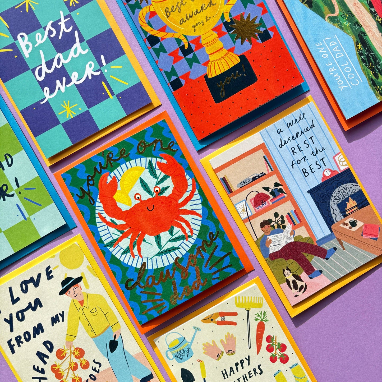 You're One Clawsome Dad Greeting Card