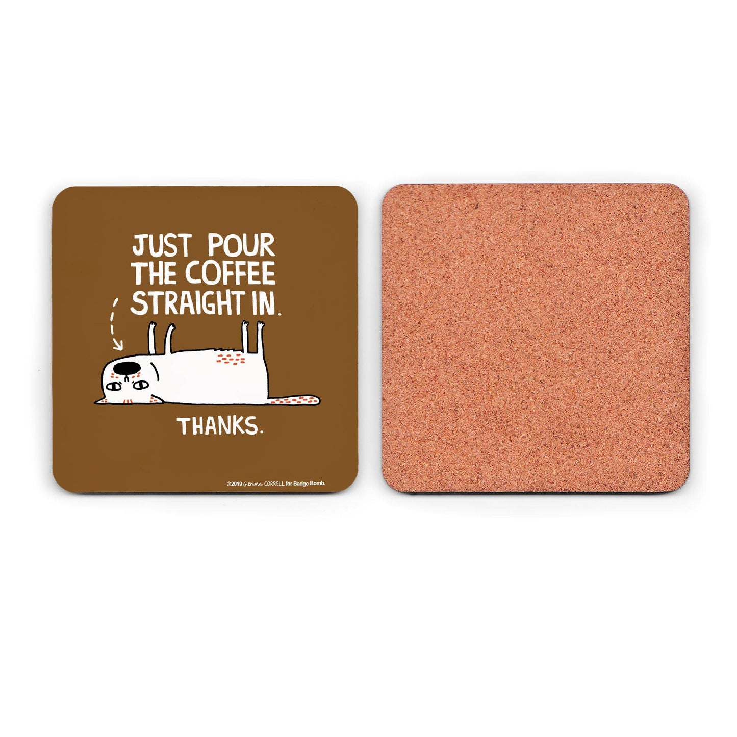Pour the Coffee Cat Coaster