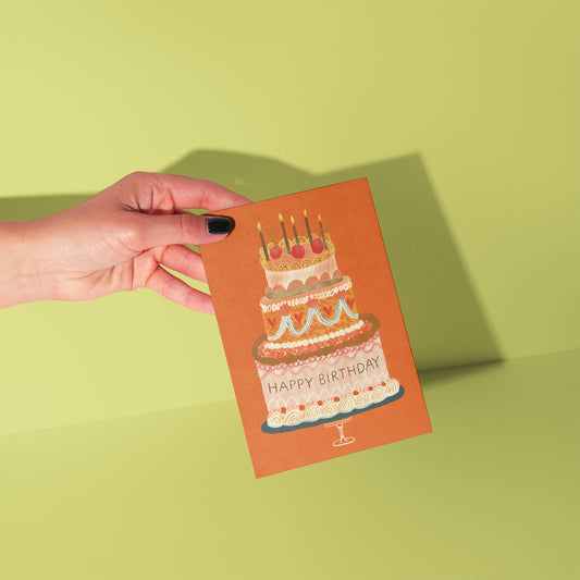 Happy Birthday | Big Birthday Cake | Greeting Card