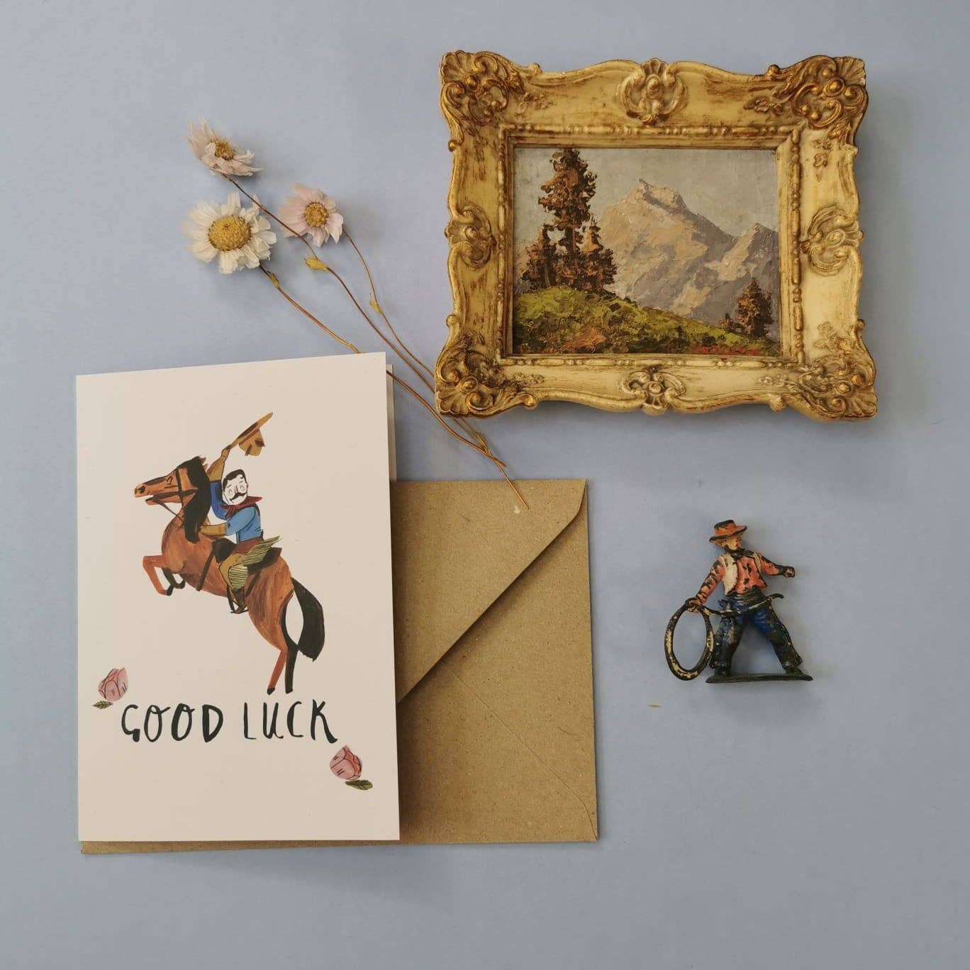 Good Luck Cowboy Card