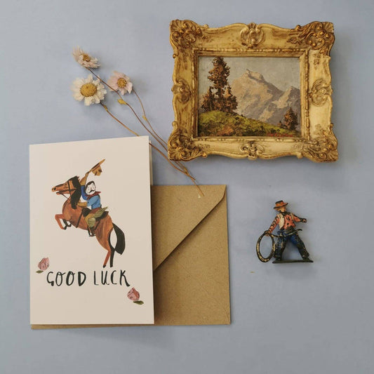 Good Luck Cowboy Card
