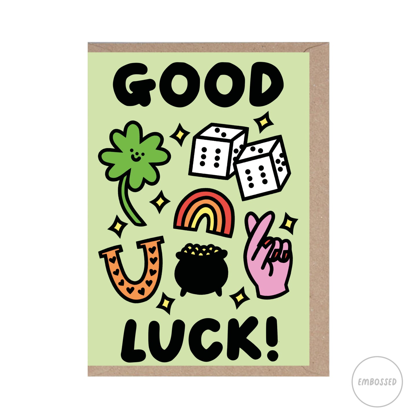 Good Luck Drawings Greeting Card