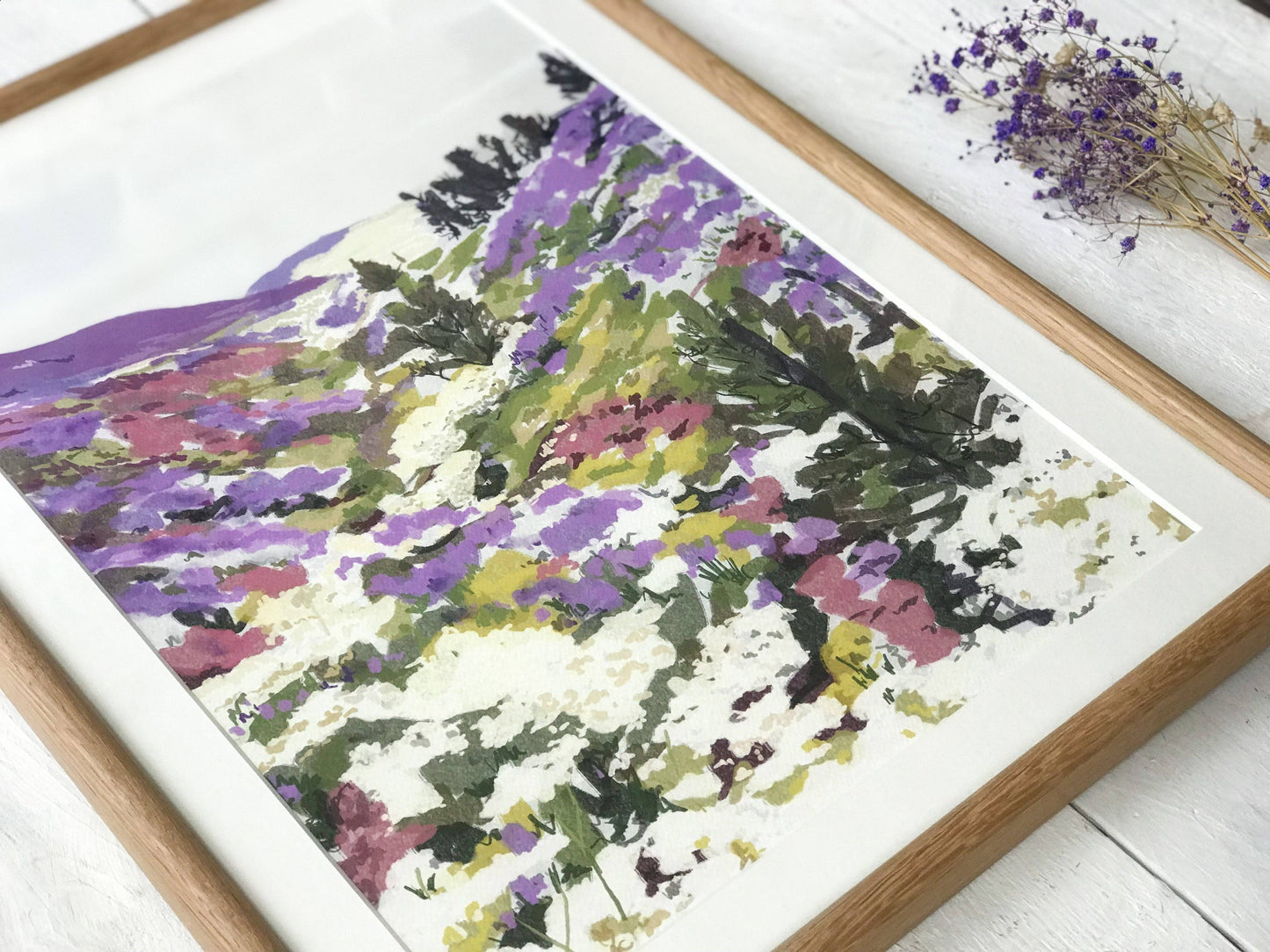Lavender Hills A4 Art Print