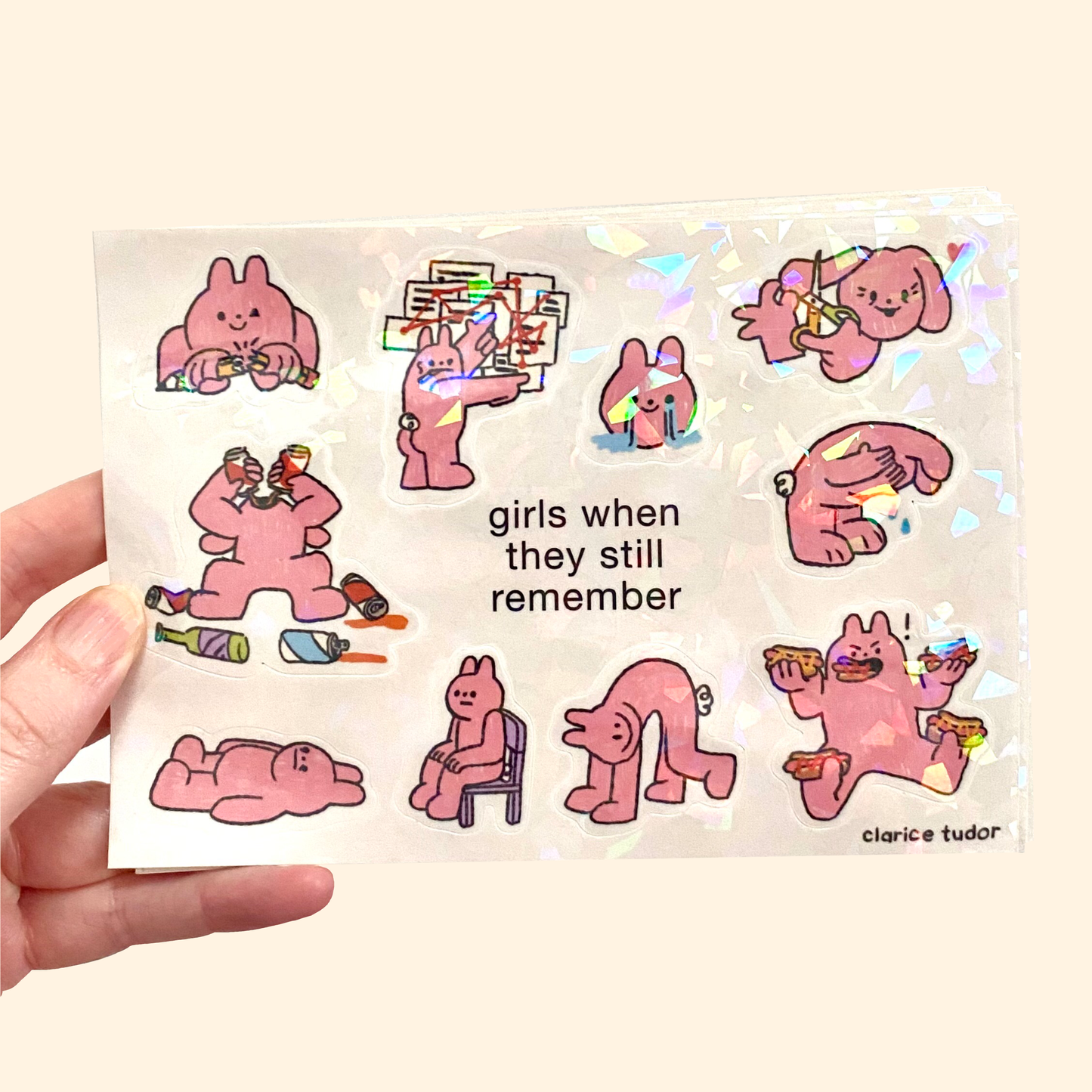 Girls When Sticker Sheet by Clarice Tudor