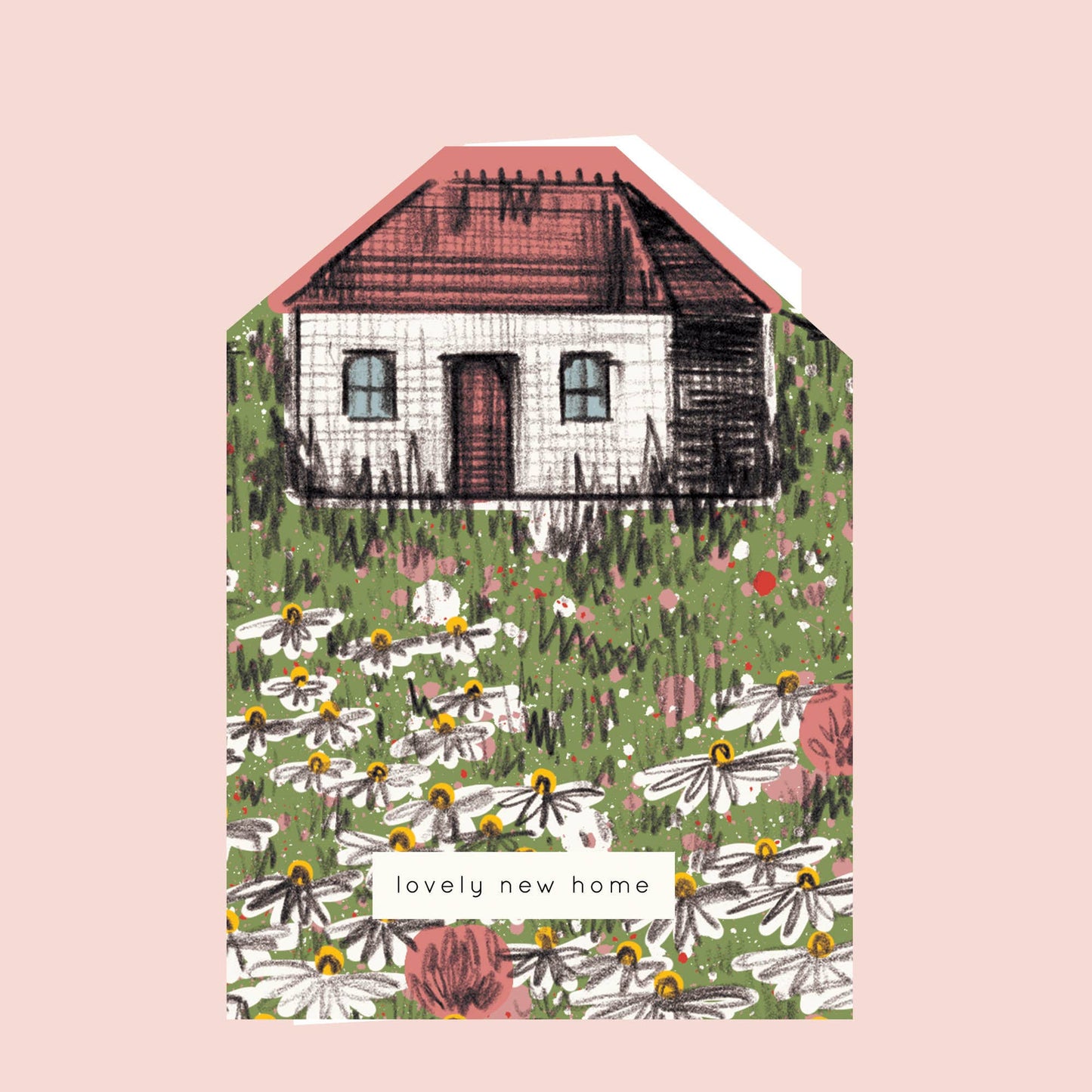 Lovely New Home House Shaped Card / New House Card