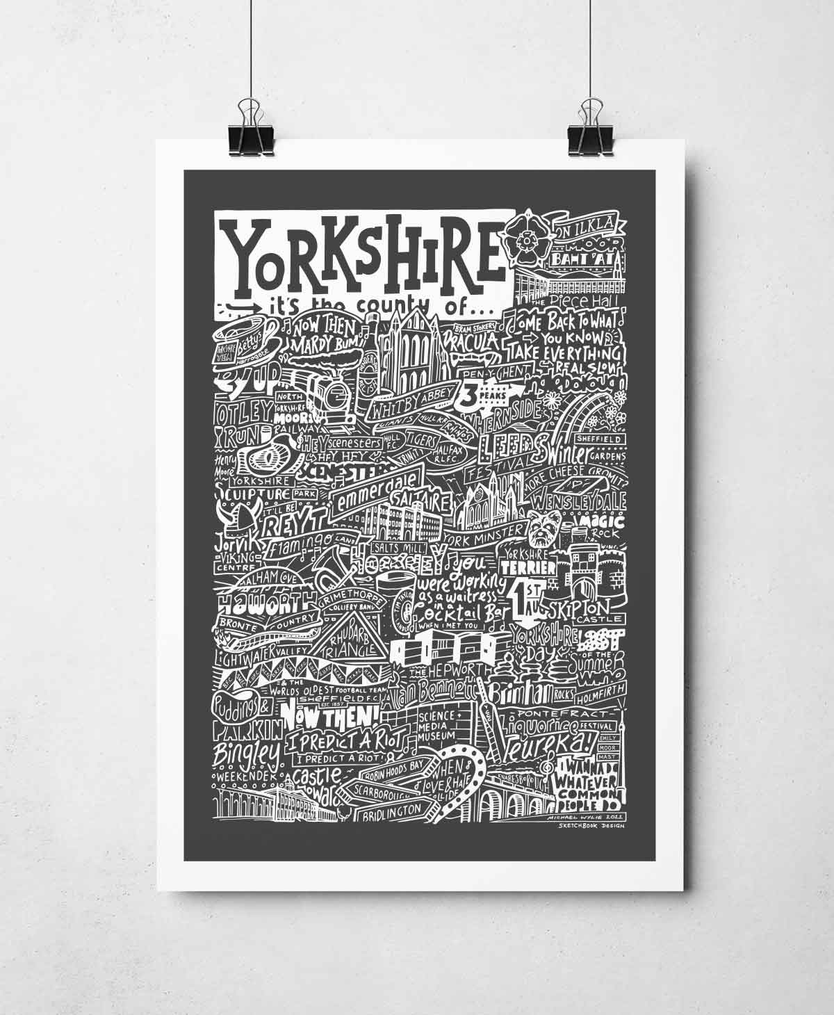 Yorkshire Landmarks It's The Place Of Art Print