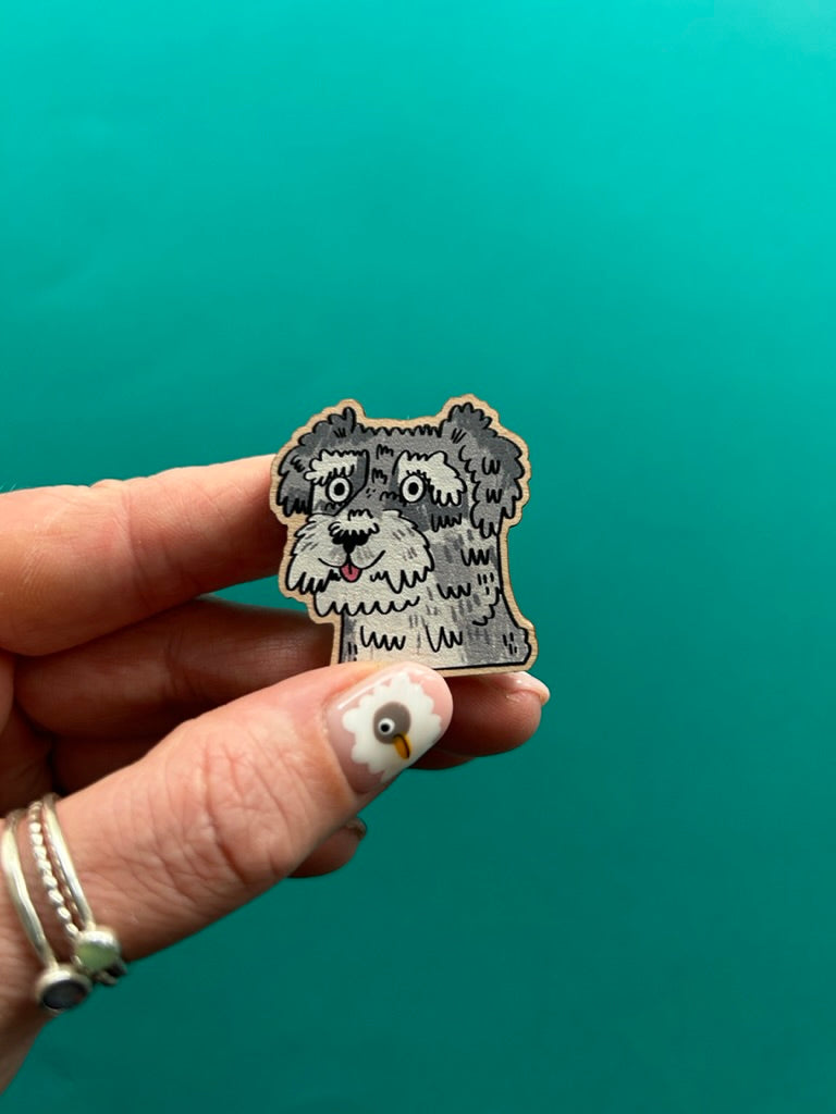 Wooden Dog Pins by Fernandes Makes