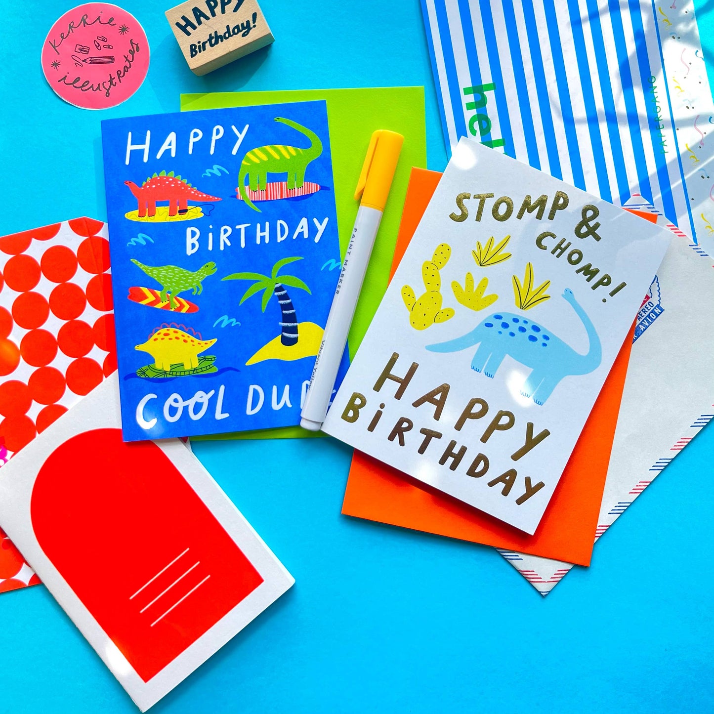 Happy Birthday Cool Dude Dinosaur Greeting Card | Boys Birth
