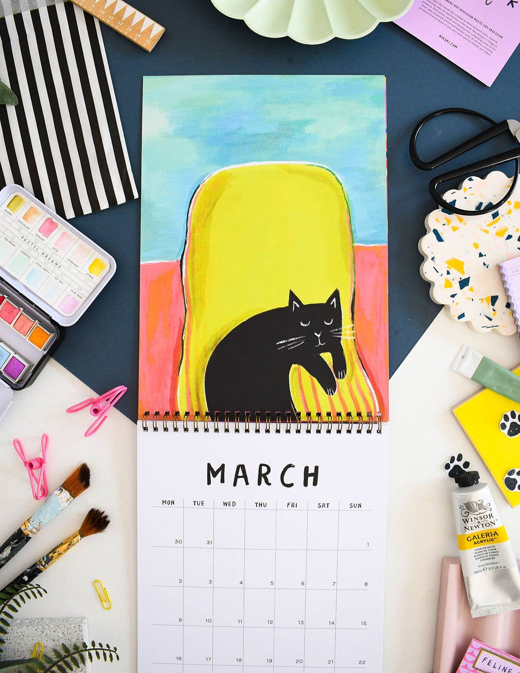 2026 Cats in Art Wall Calendar