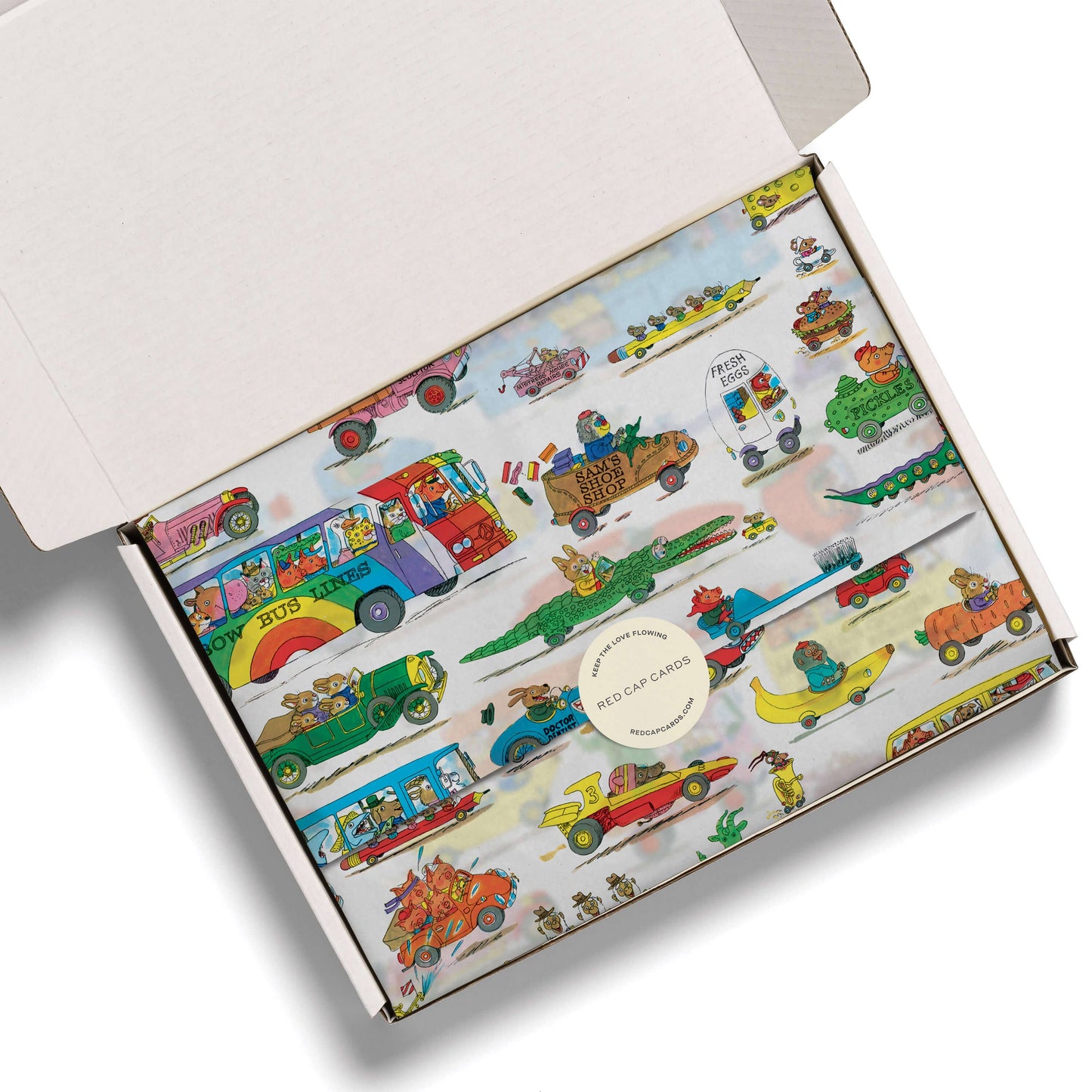 Busytown Cars tissue paper