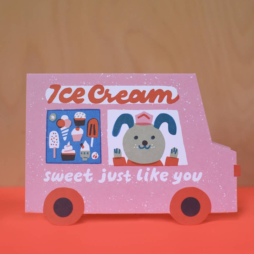 Ice Cream Van Die Cut Card