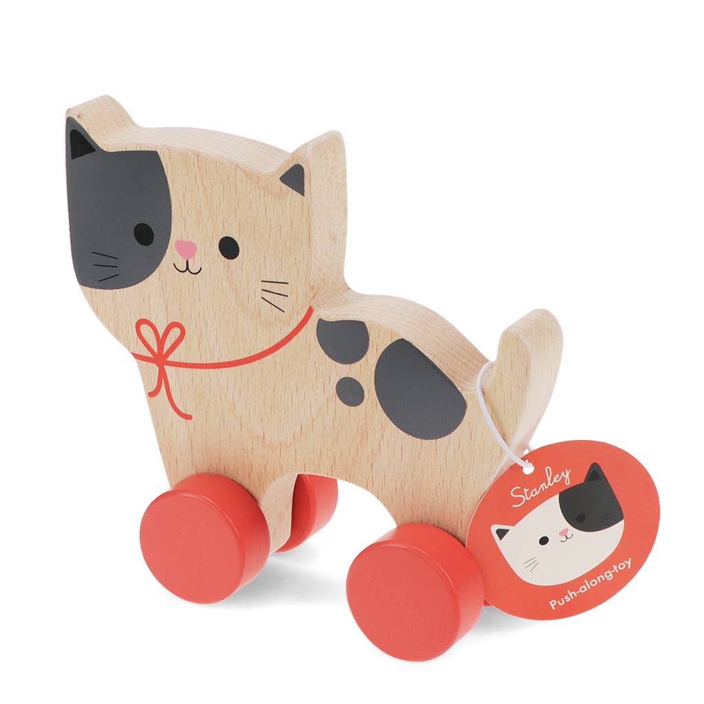 Wooden push along toy - Cat