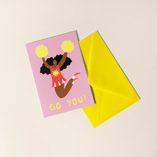Go You! Cheerleader Greeting Card
