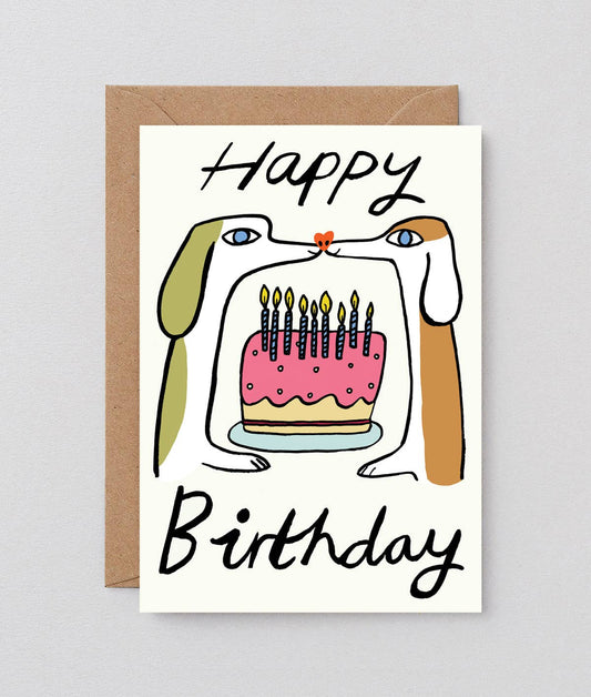 Happy Birthday Dogs Greetings Card