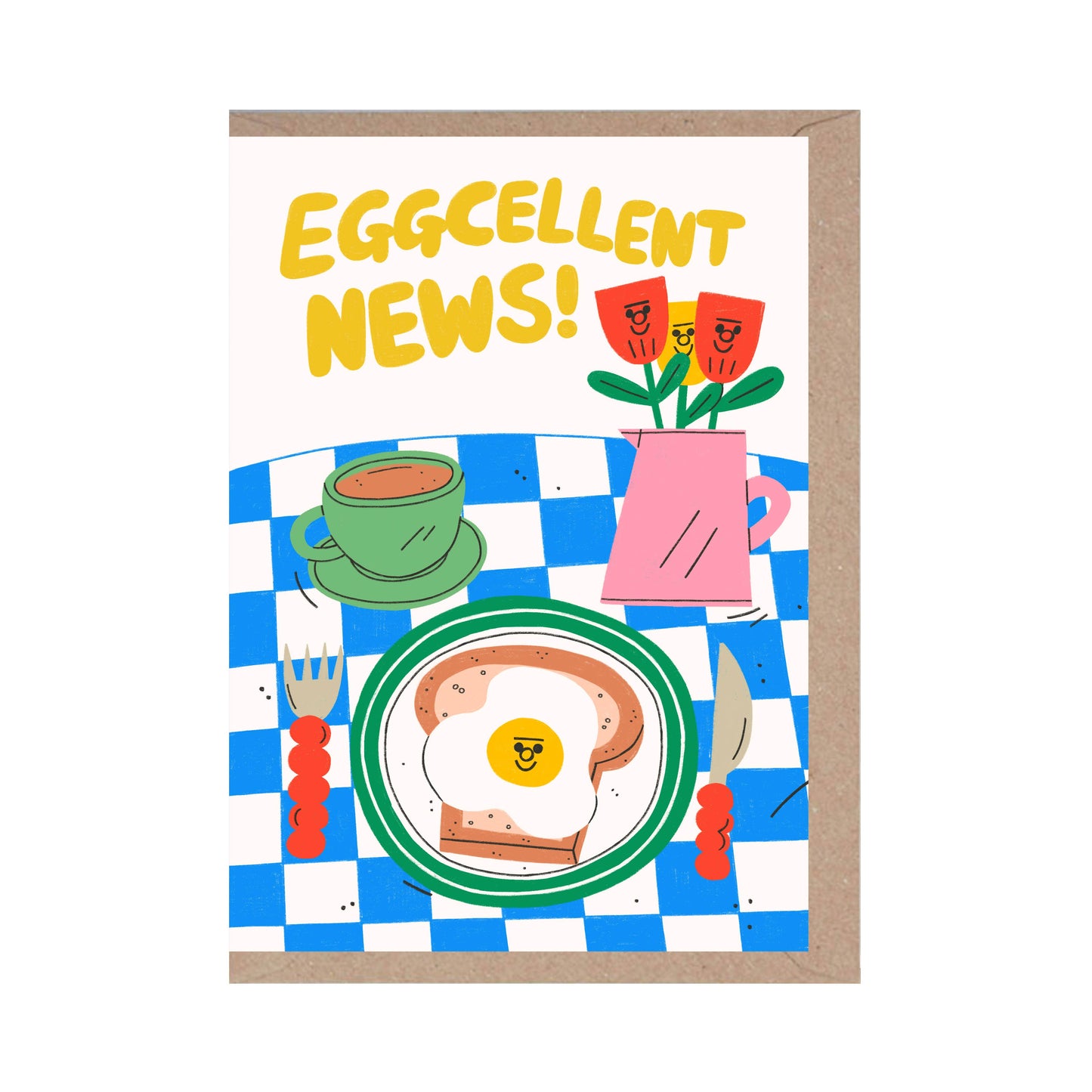 Eggcellent News Greeting Card