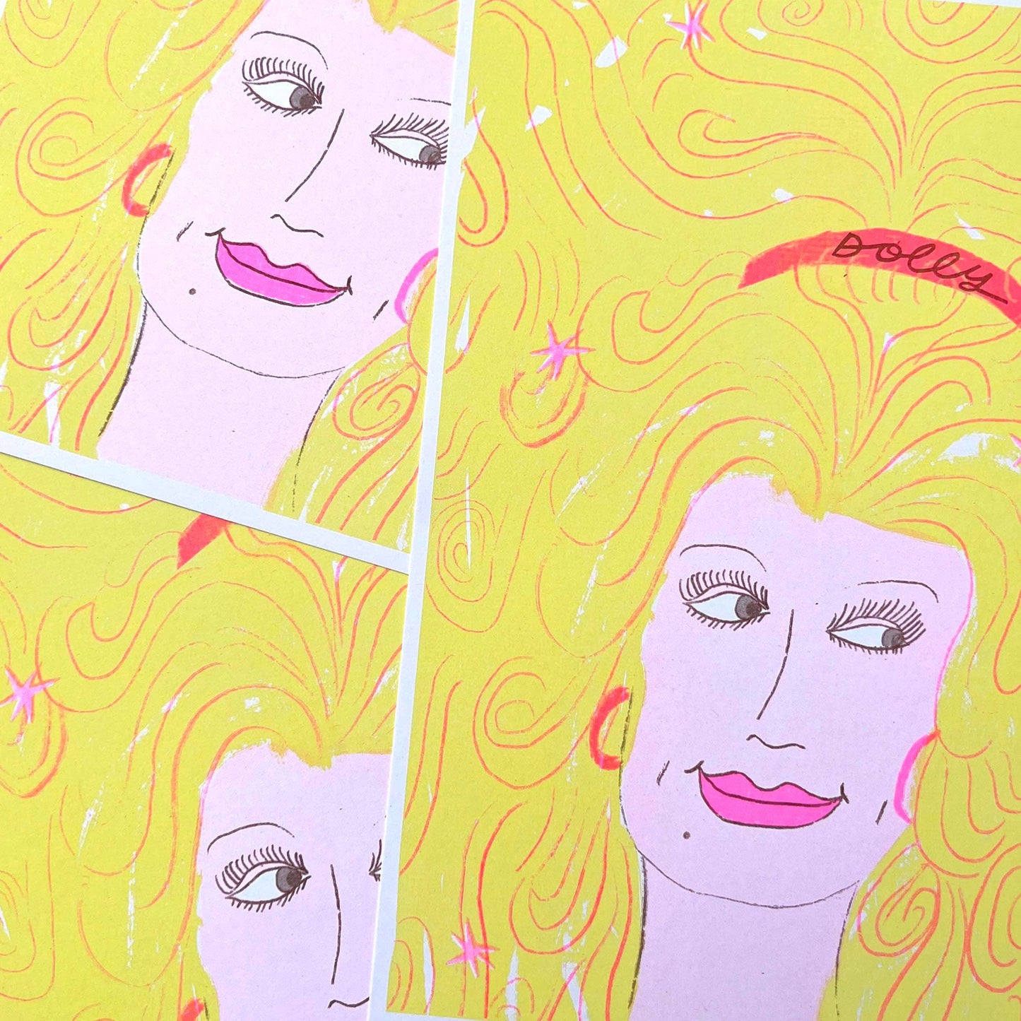 Dolly Parton A4 Risograph Print