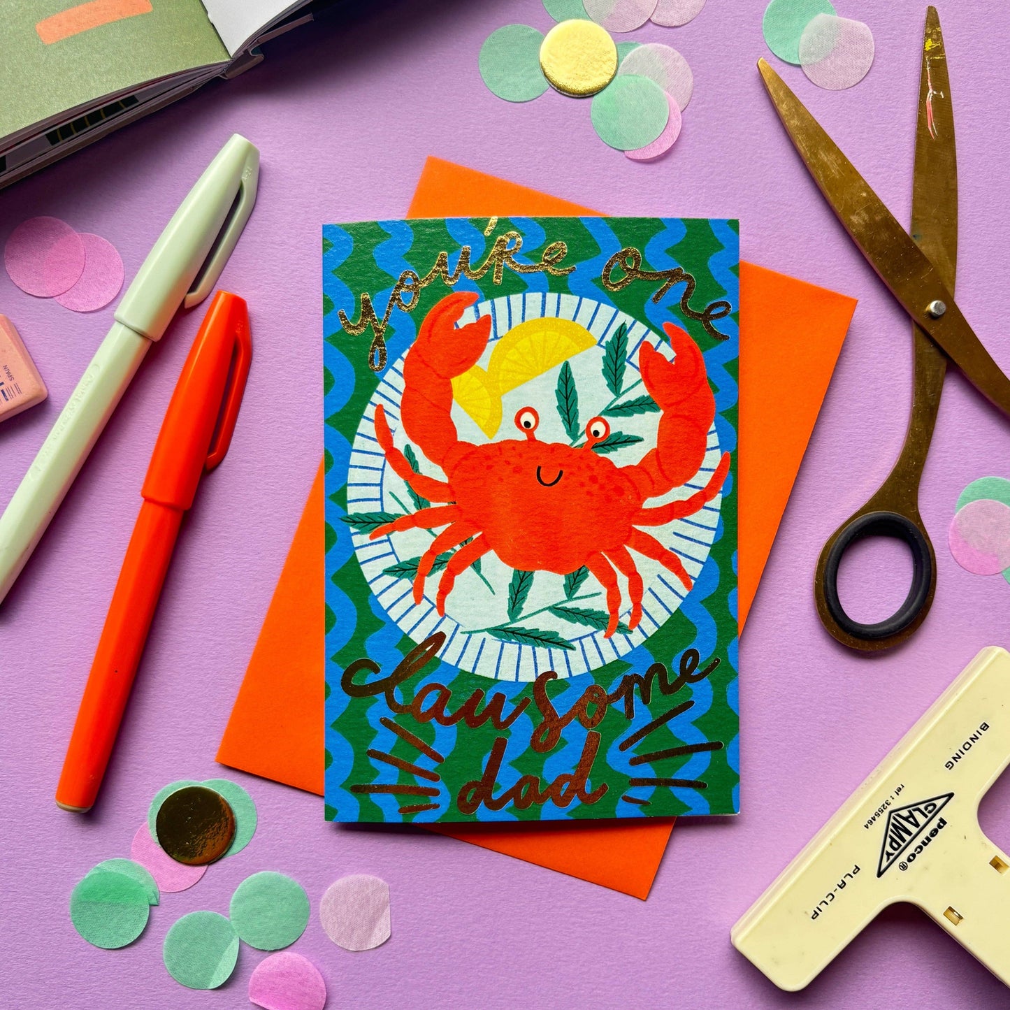 You're One Clawsome Dad Greeting Card