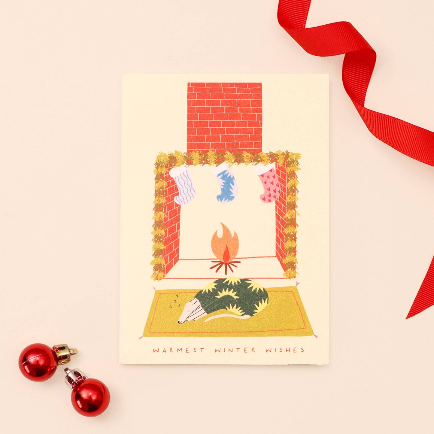 Winter Wishes Christmas Card | Whippet Card | Cosy Card