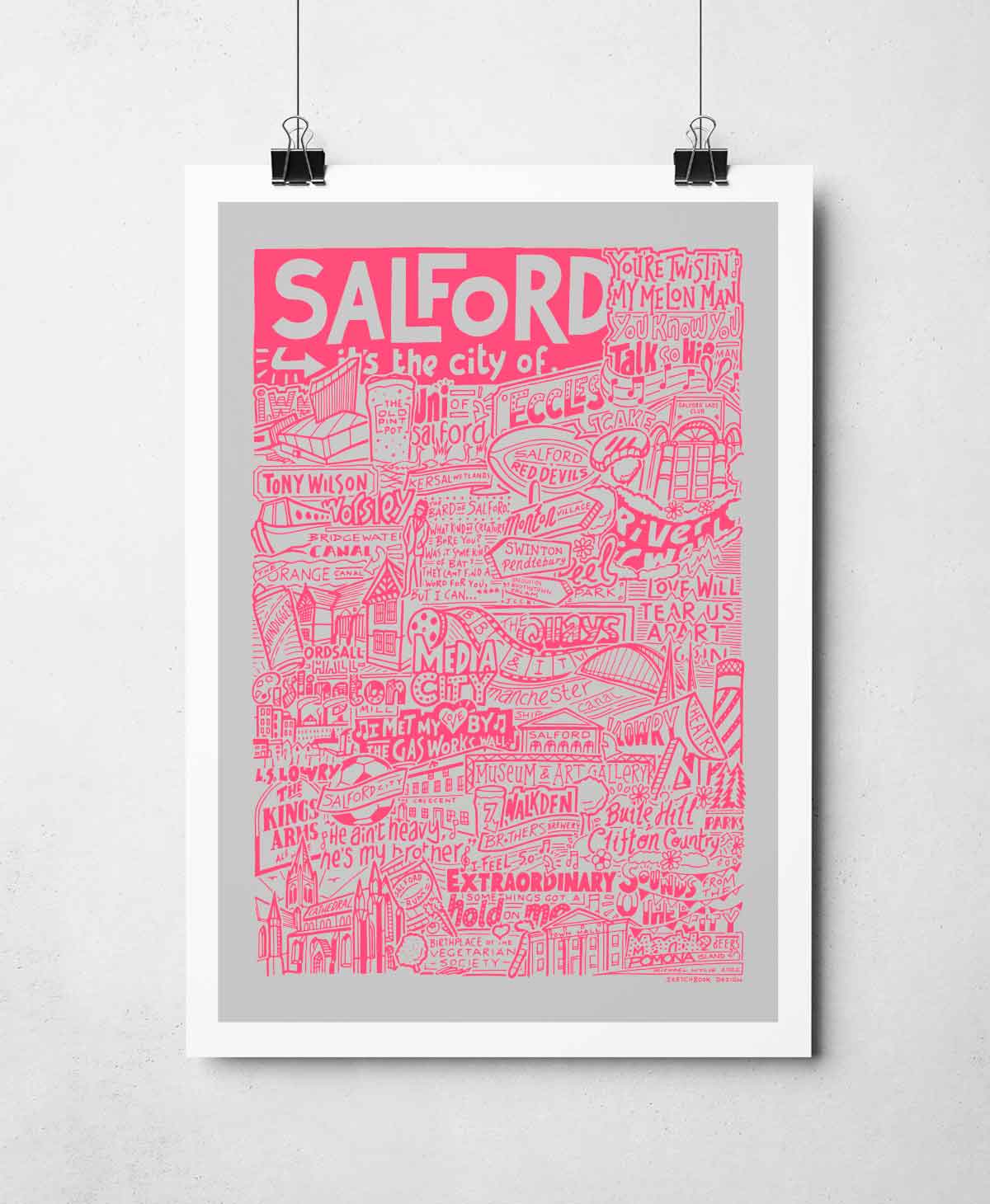 Salford Landmarks It's The City Of Art Print