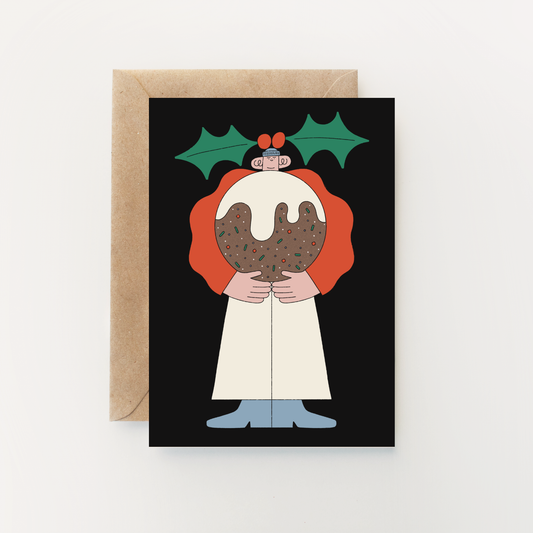 'Pudding' Christmas Card