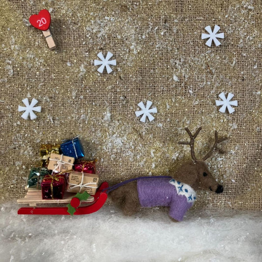 Felt Rudy Dachshund Dog Christmas Decoration