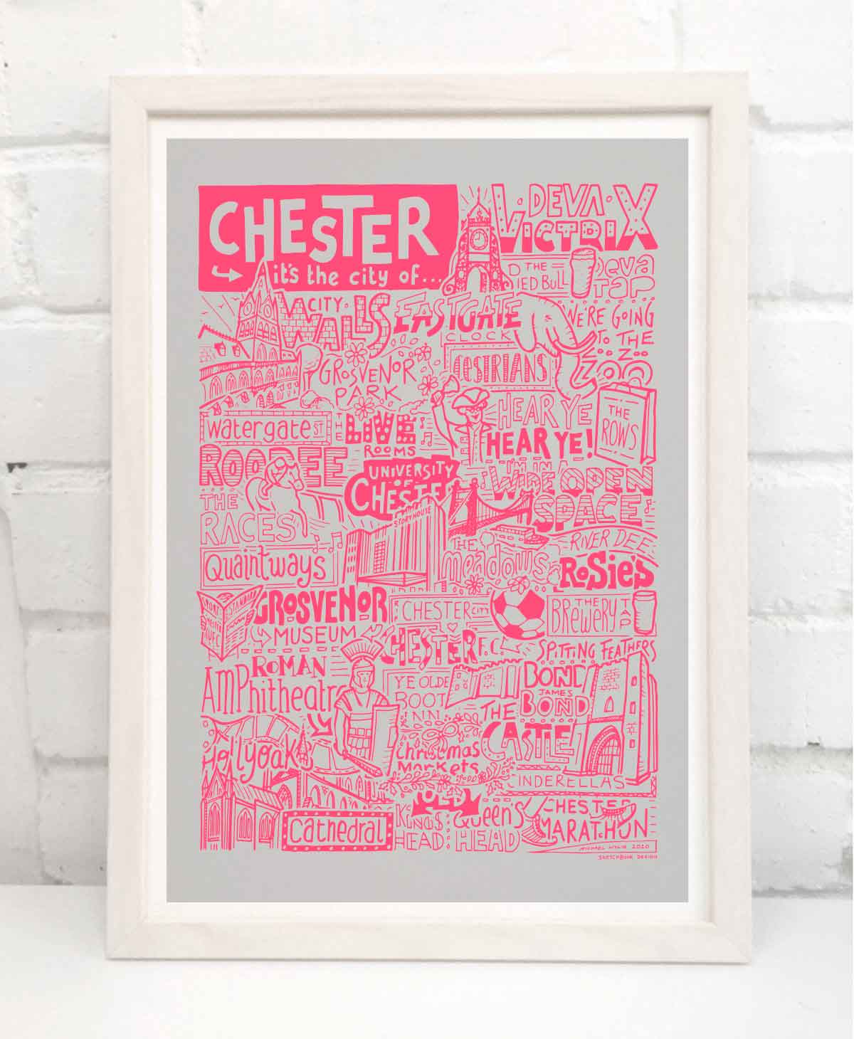 Chester Landmarks It's The City Of Art Print