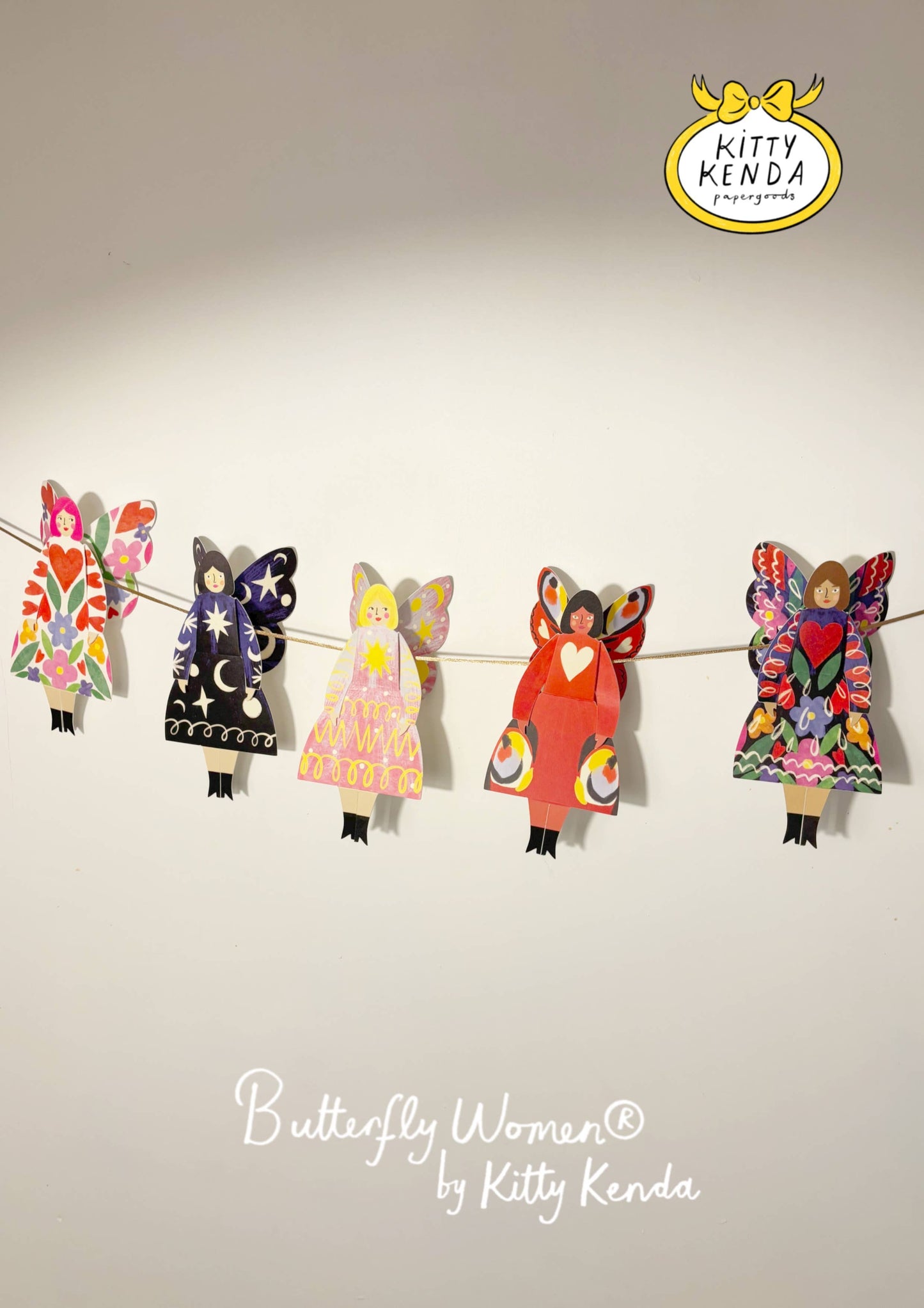 Stardust - Butterfly Woman Sitting Greeting Card