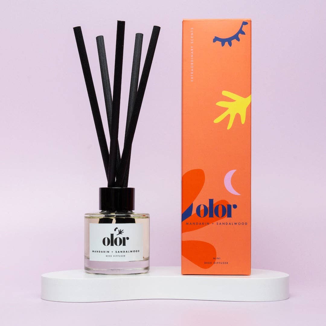 Mandarin + Sandalwood Mini Reed Diffuser