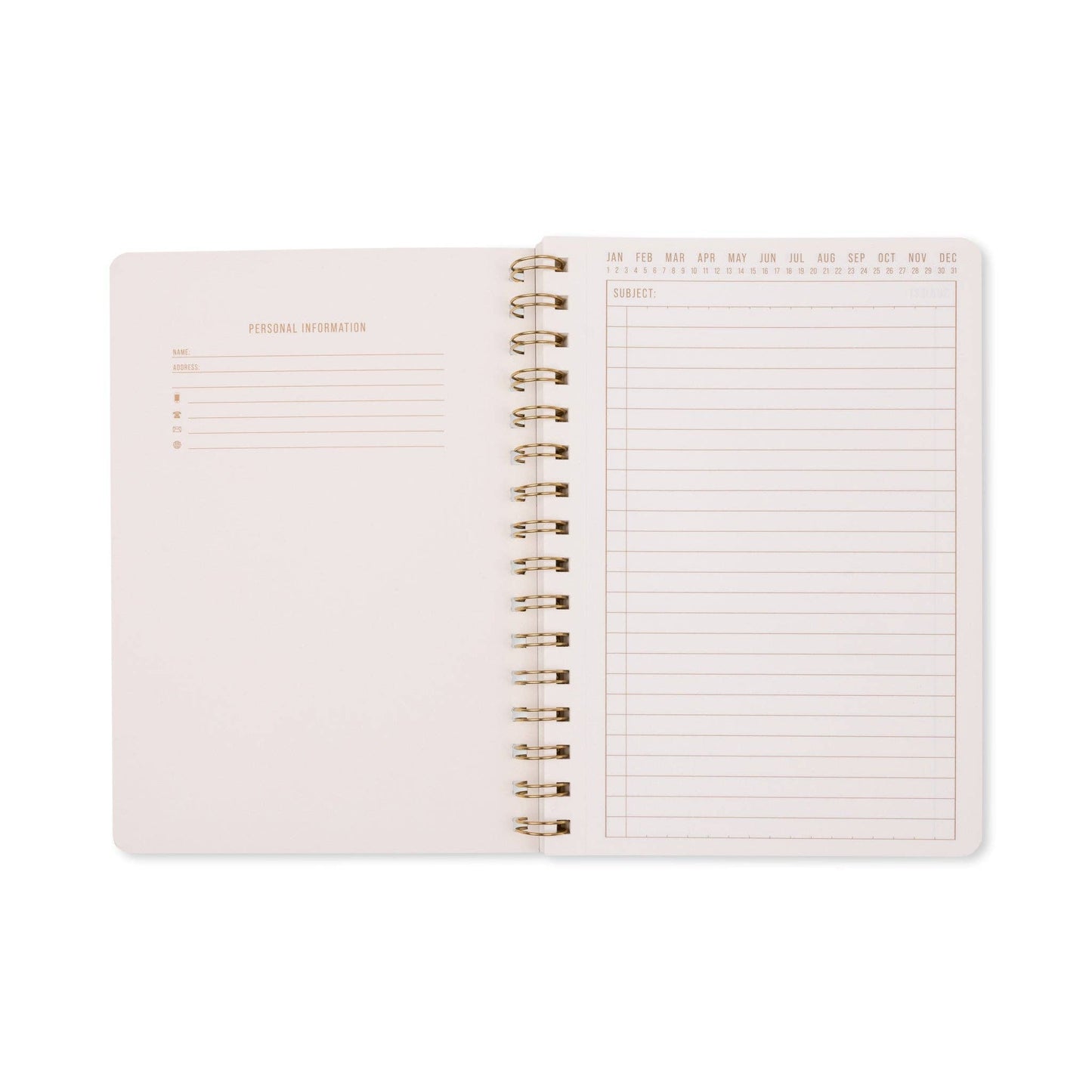 A5 Twin Wire Notebook - Green Lattice