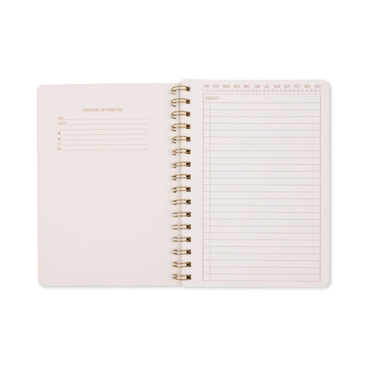 A5 Twin Wire Notebook - Green Lattice